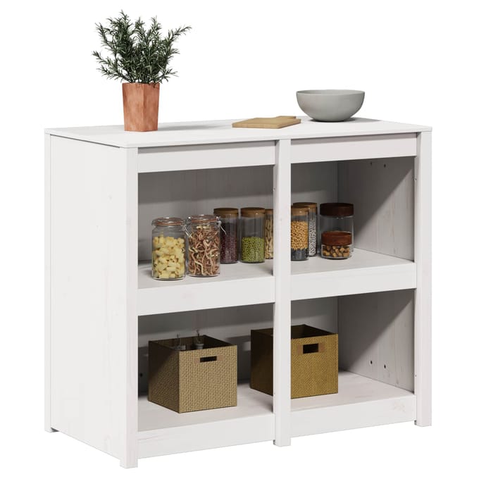 vidaXL - Keuken - Kast - MEPPEL - Warmwit - 106 - x - 55 - x - 92 - cm