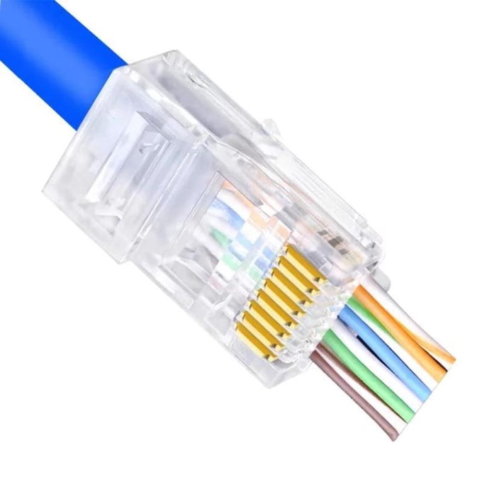 RJ45 Stekkers met doorsteek - Cat6 - 10 stuks