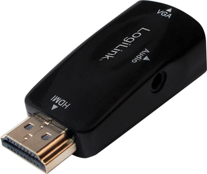 HDMI naar VGA + 3,5mm Jack adapter met HDCP - compact / zwart