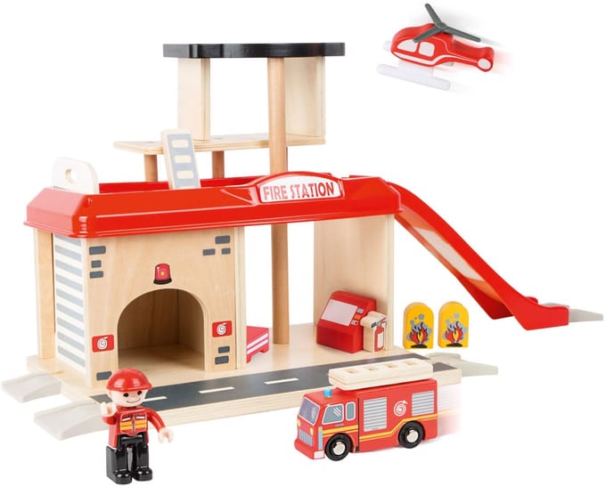 Small Foot - Houten Brandweerkazerne met Accessoires, 15dlg.