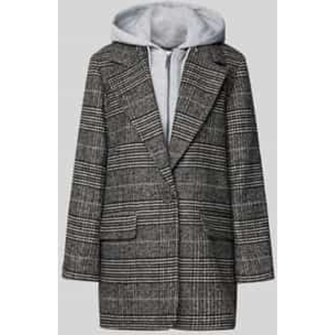 Blazer met reverskraag en capuchon