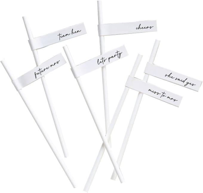 Ginger Ray - Ginger Ray - Team bride papieren rietjes - 16 stuks