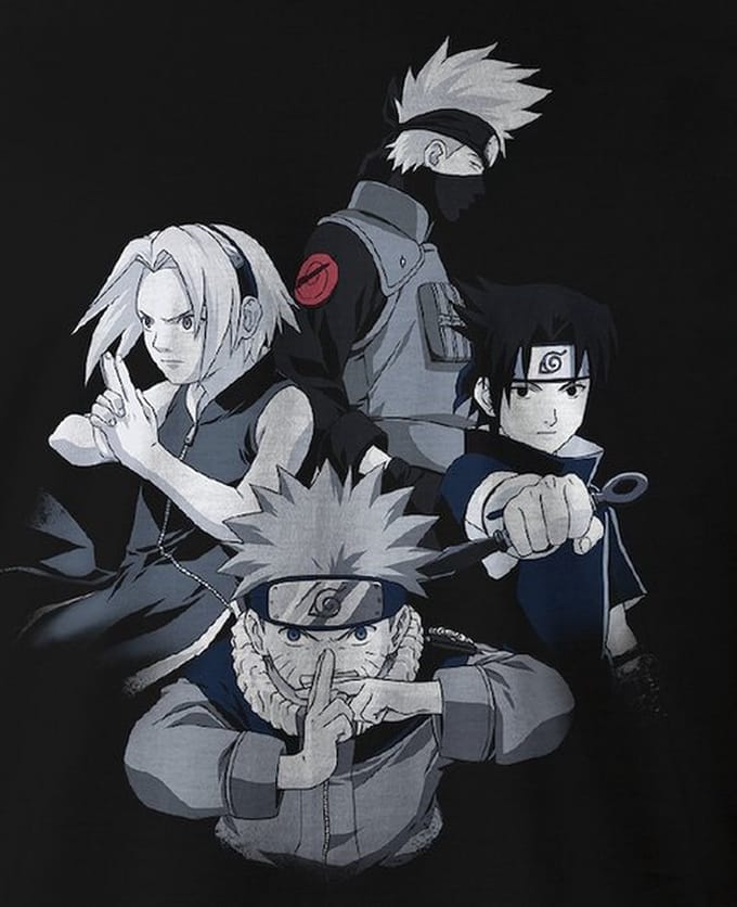 Naruto - Team Black T-Shirt - L