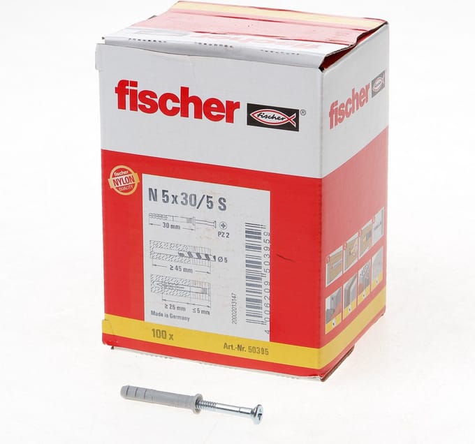 Fischer 050395 N-S Spijkerplug 30 mm 5 mm 100 stuk(s)