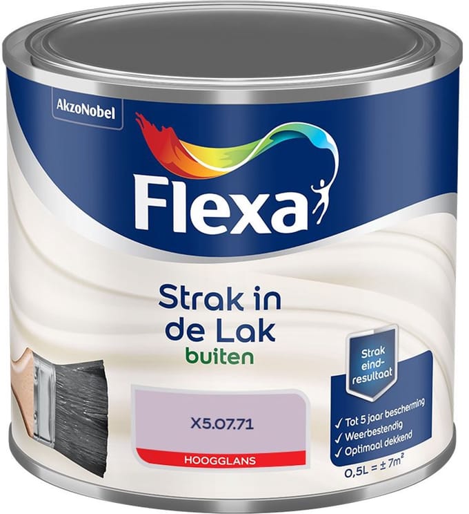 Flexa - Strak In De Lak Buitenlak Hoogglans - X5.07.71 - Mengverf - 500 Ml