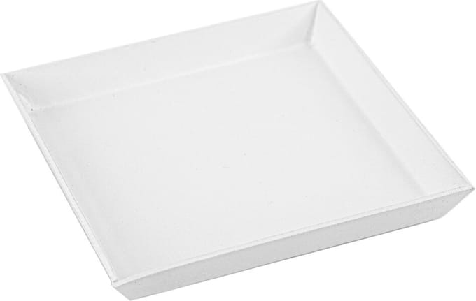 HomeBound by KY | Tray vierkant hammered wit | 10x10x2cm | wit dienblad vierkant hammered