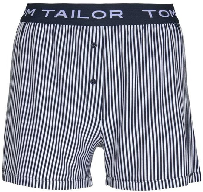 Tom Tailor - Pyjamashort met streeppatroon - Maat 34 - blue stripes