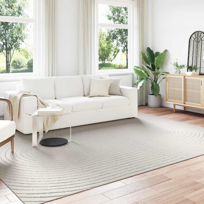 vidaXL - Binnen- - en - buitenkleed - PALMERAS - Crème - 280 - x - 200 - cm - Polyester