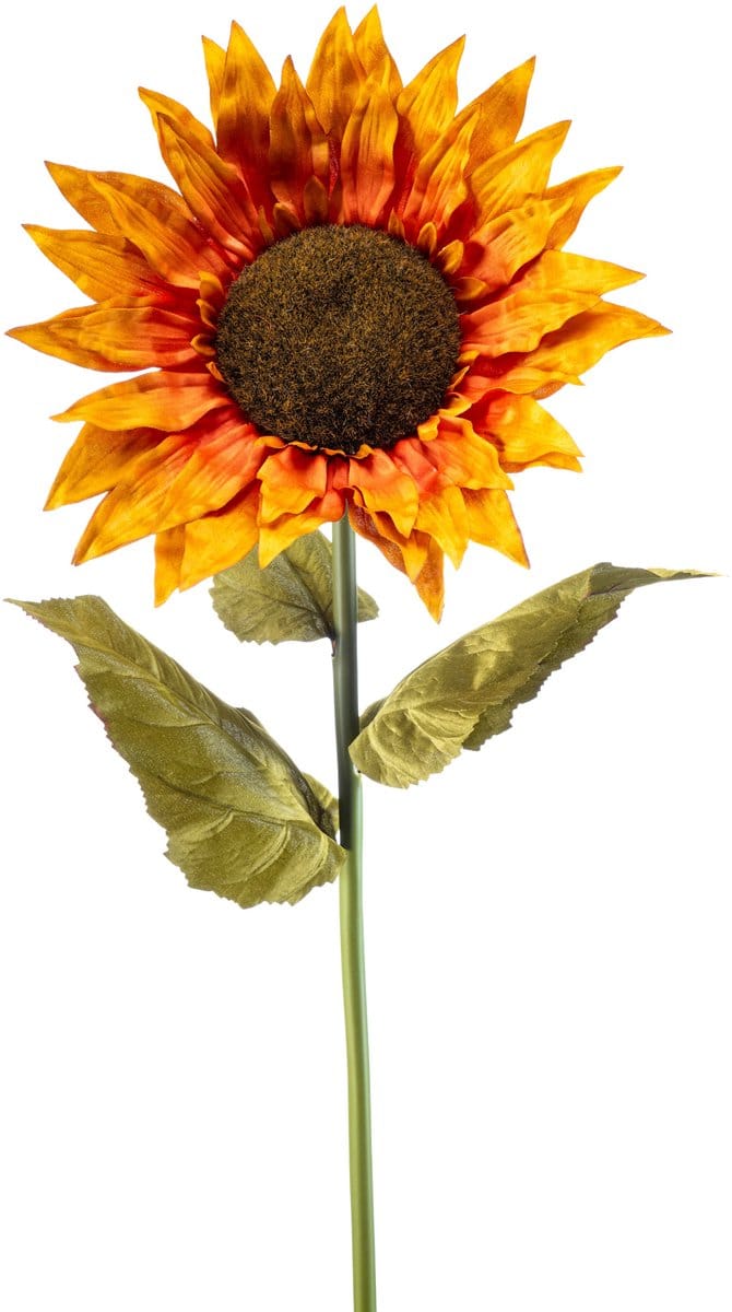 Emerald - Kunstbloem Zonnebloem XL 90cm oranje - Kunstplant voor binnen