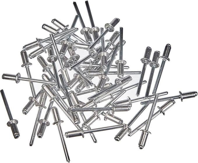 Aluminium blindklinknagels mini pack - 50 stuks, grijs - 5 x 10 mm