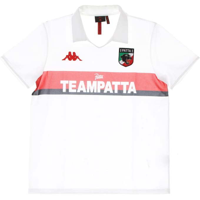 Authentiek Asters X Patta herenpoloshirt met korte mouwen, wit