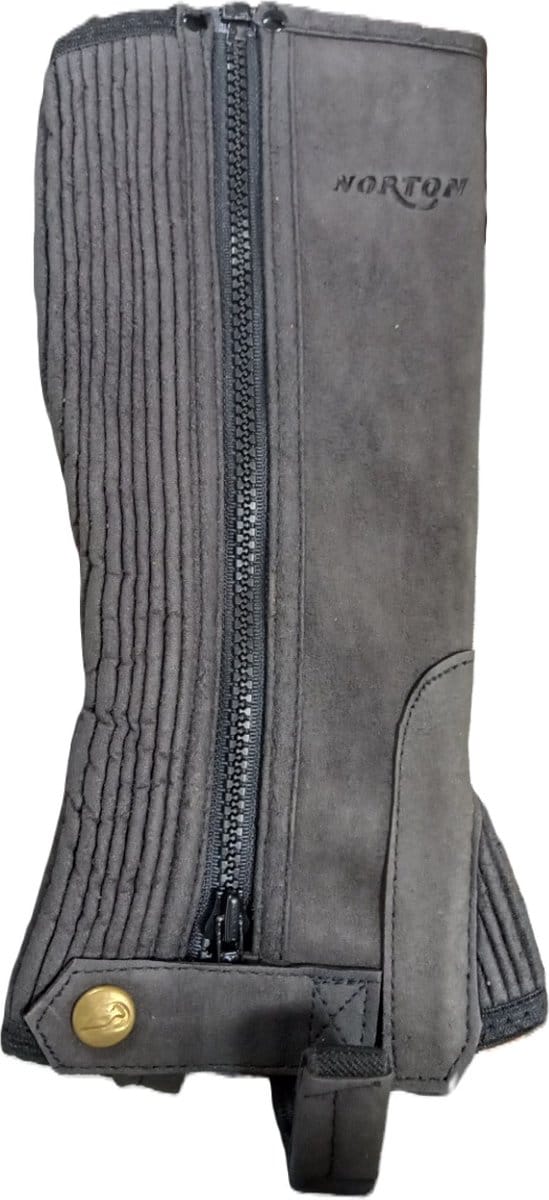 Norton minichaps - paard - neopreen - zwart - 8 jaar - lengte 30 cm