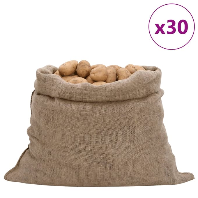 vidaXL - Jutezakken - 30 - stuks - 220 - g/m² - 100x110 - cm - 100% - jute