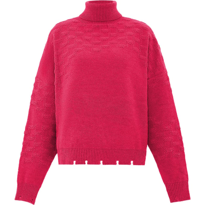 Faina Trui met coltrui Dames roze