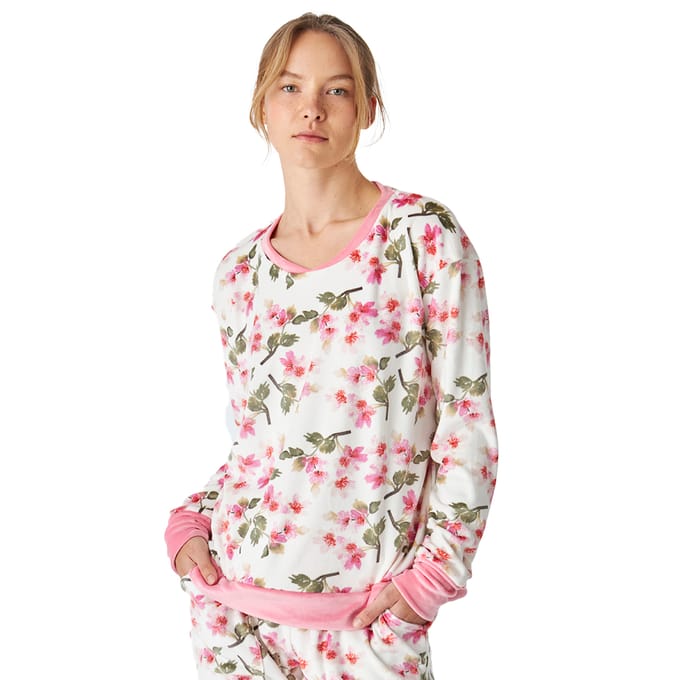 Winterpyjama lange mouw fluweel JJB4 vrouwen
