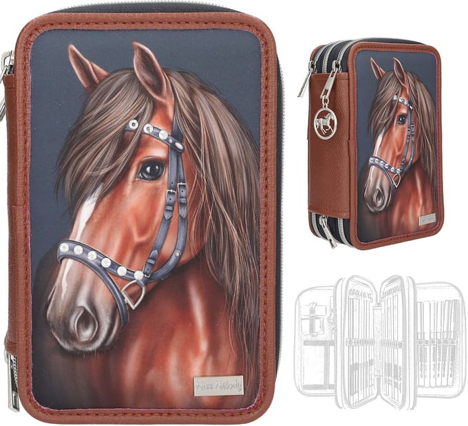 Depesche - Miss Melody 3-vaks etui - LUXURY HORSE
