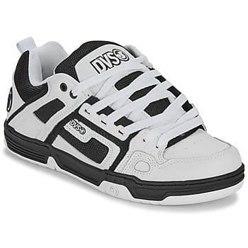 Comanche Wit/zwart/wit leren heren skateschoenen
