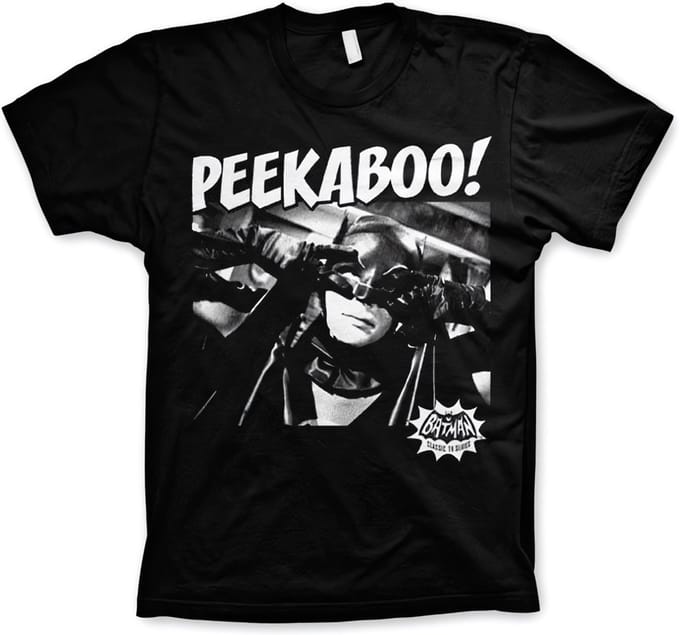 DC Comics Batman Heren Tshirt -S- Peekaboo! Zwart