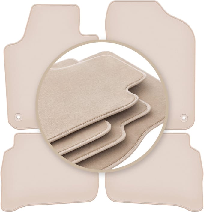 PREMIUM beige vloermatten voor: Volkswagen Polo V hatchback 2009-2017