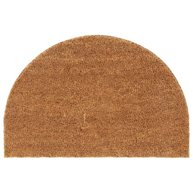 vidaXL - Deurmat - halfrond - 40x60 - cm - getufte - kokosvezel - naturel
