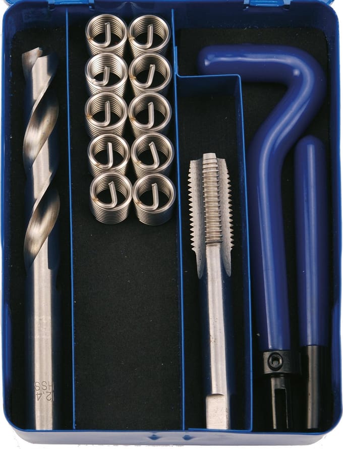 BGS Schroefdraad reparatieset M12 x 1,25 14 delig