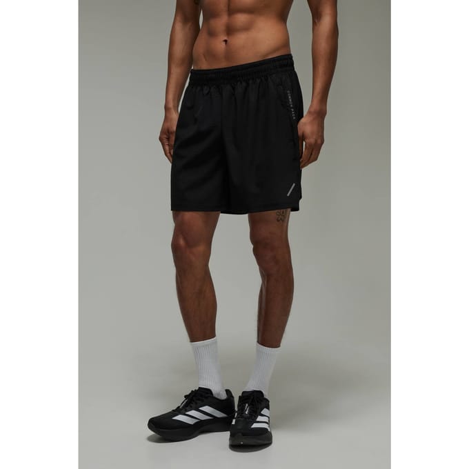 Common Pace Hardloop Geperforeerde 5 Inch Short | Black | Size Small