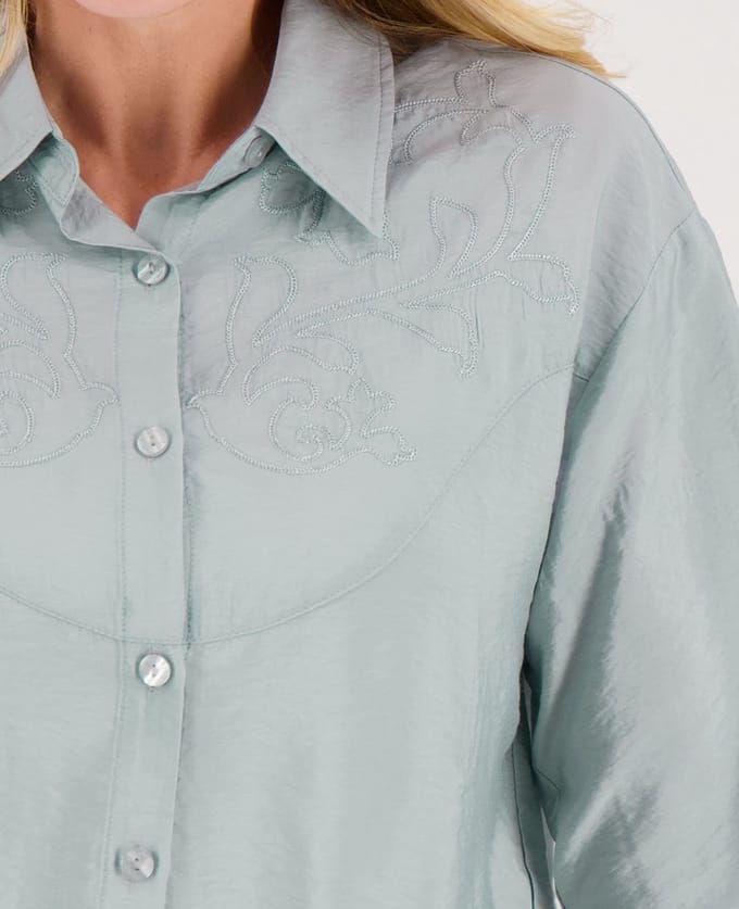 Je m'appelle Dames Top - Grijs - Maat S