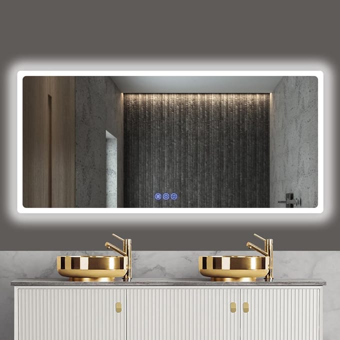 Verlichte Badkamerspiegel 150x70 cm met Touch-bediening en Drie Kleurtemperaturen