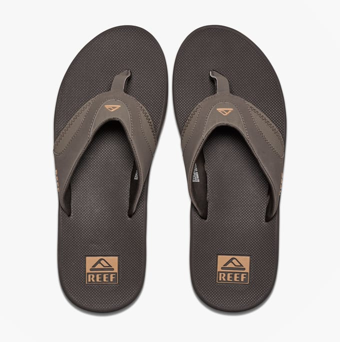 Reef Fanning zwart heren slipper