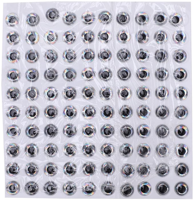 Dailygoods- Vissen Ogen 3D - Kunstmatige Nep Ogen - 100 Stuks - Epoxy Drip - Vissen Accessoires - 6mm Diameter - Vislokken
