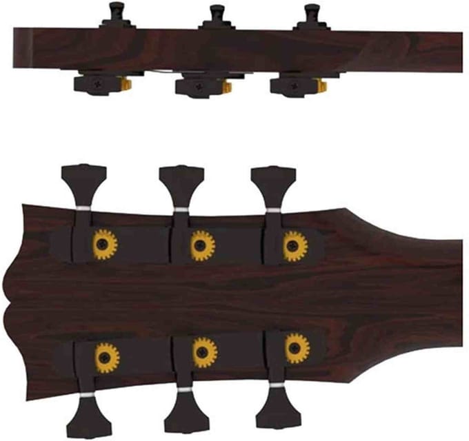 Hipshot HS6K2GN0B Gitaar tuner upgrade kit, 3 + 3 classic, open zwart