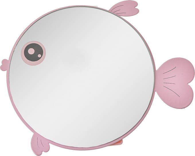 Clayre & Eef Tafelspiegel 21x20x4 Roze Metaal Vis