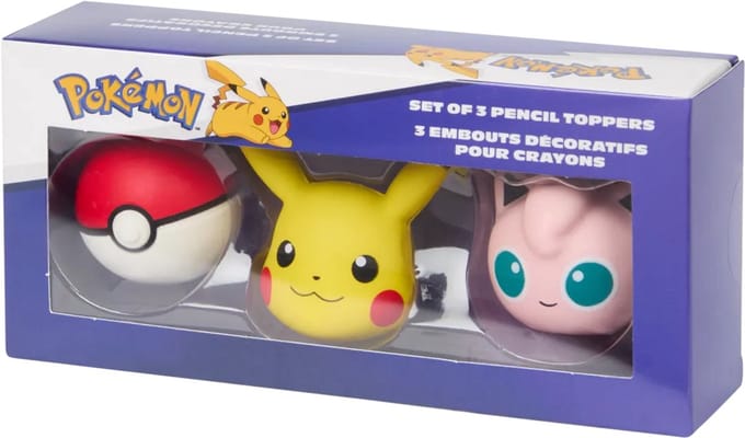Pokémon 3D gummen of potloodtoppers