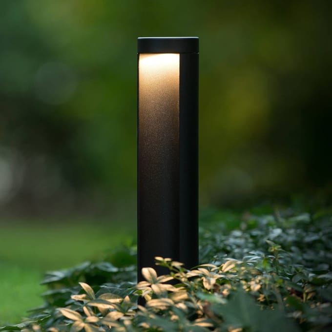 Lucide COMBO - Sokkellamp - Ø 9 cm - LED - 1x9W 3000K - IP54 - Zwart