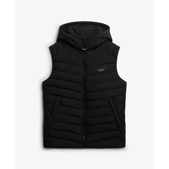 Superdry - Fuji Gewatteerd Vest Met Capuchon - Heren - Gilets