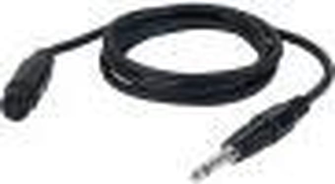 DAP Audio Microfoon Kabel - Female XLR naar Jack Mono - 3m (Zwart)