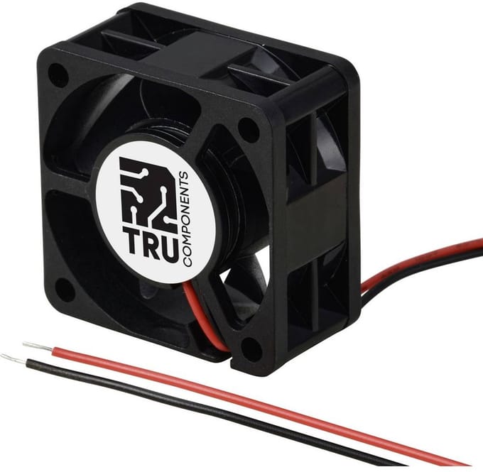 TRU COMPONENTS TC-MX4020-12V0.08A Axiaalventilator 12 V/DC 14.4 m³/h (l x b x h) 40 x 40 x 20 mm