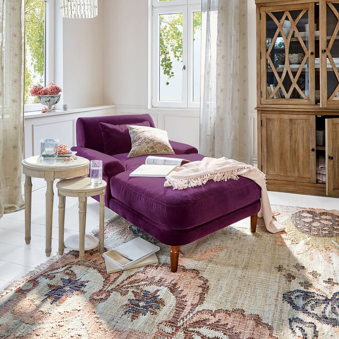 LOBERON Chaise longue Jouvrelle paars