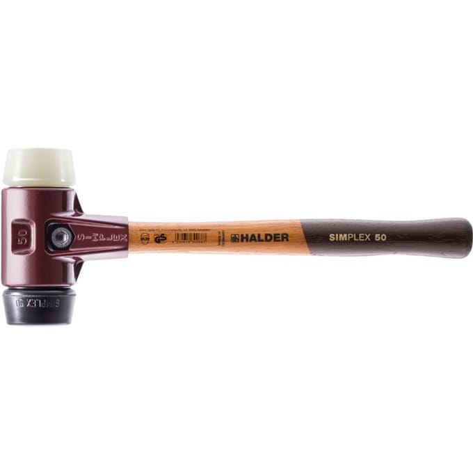 Halder Simplex Zachte Gezicht Hamer Vervangbare Rubber/Nylon Knoppen 50mm