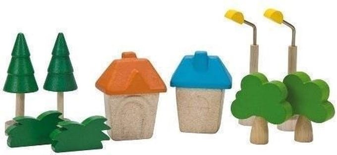 Plan Toys Plan City houten speelstad set 6610 City accessories