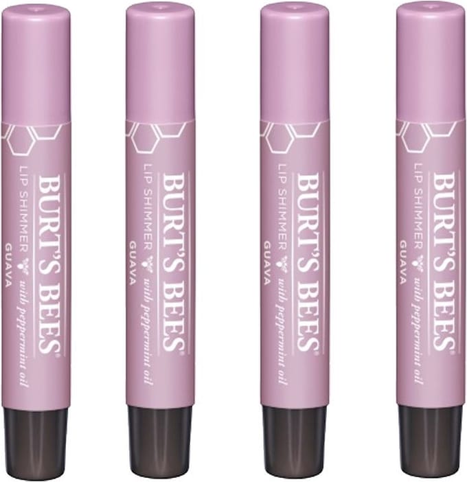 BURT'S BEES - Lip Shimmer Guava - 4 Pak - Voordeelverpakking