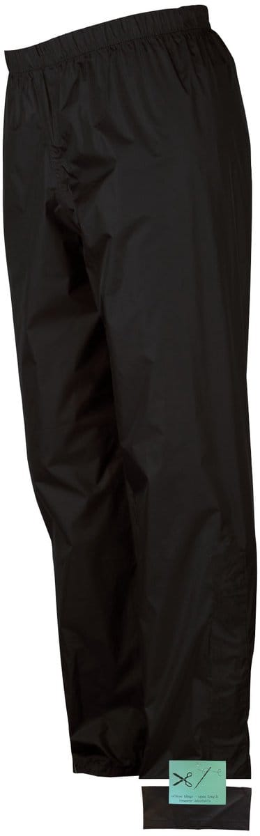 Zwarte lichtgewicht extra extra lange regenbroek Tramp van Pro-X Elements - Binnenbeen lengte 100 cm - maat 4XL