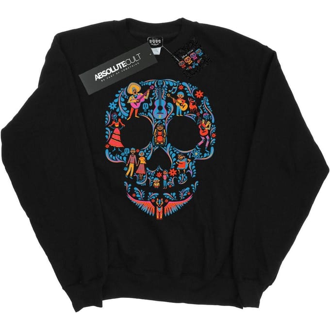 Disney Heren Coco Schedelpatroon Sweatshirt (Zwart)