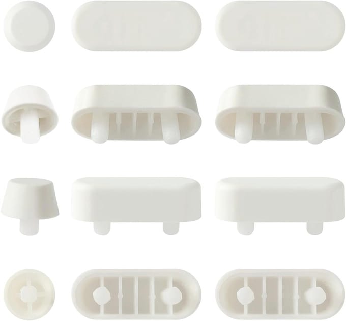 WC-bril buffers - Toiletdeksel pads - Geluid dempen - Schokabsorberend - 18 cm breed - Wit