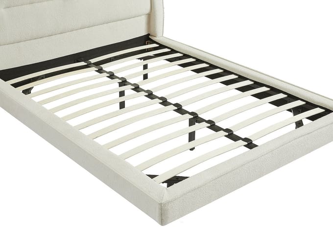 Vente-unique Bedframe stof beige 160 x 200 cm