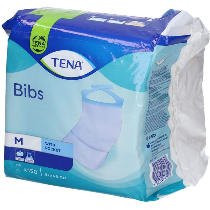 TENA BIB Medium Wegwerpservet 37x48cm 150 Doekjes