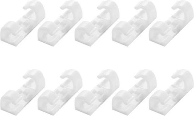 Knaak Kabel Clips - Zelfklevend - Kabelbinder - Wit - 20 Stuks