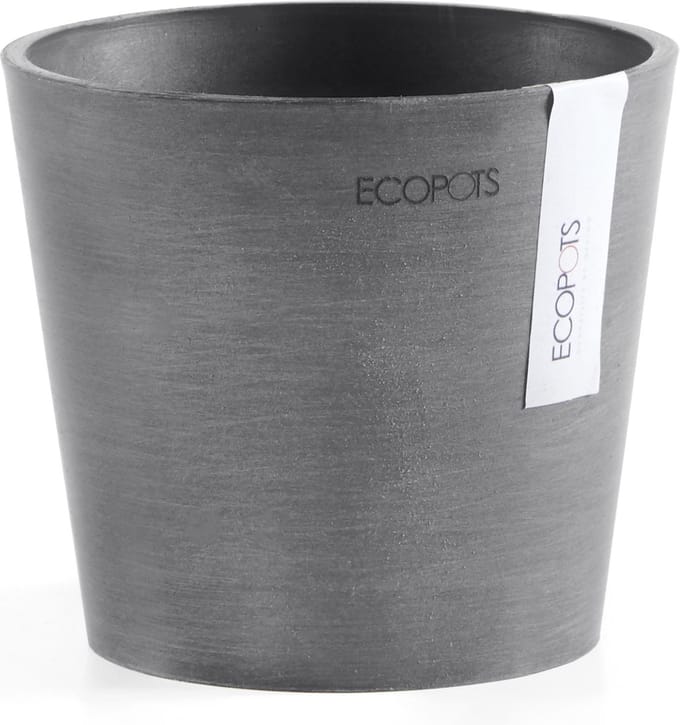 Ecopots Amsterdam 13 - Grey - Ø13 x H11,4 cm - Ronde grijze bloempot
