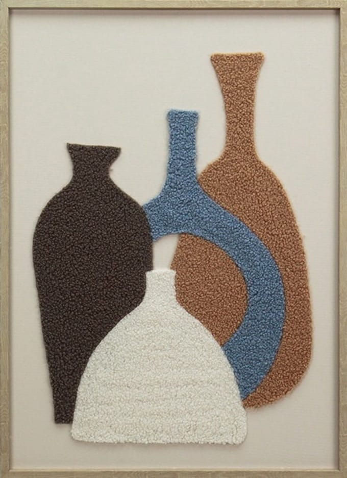 Schilderij stof vazen