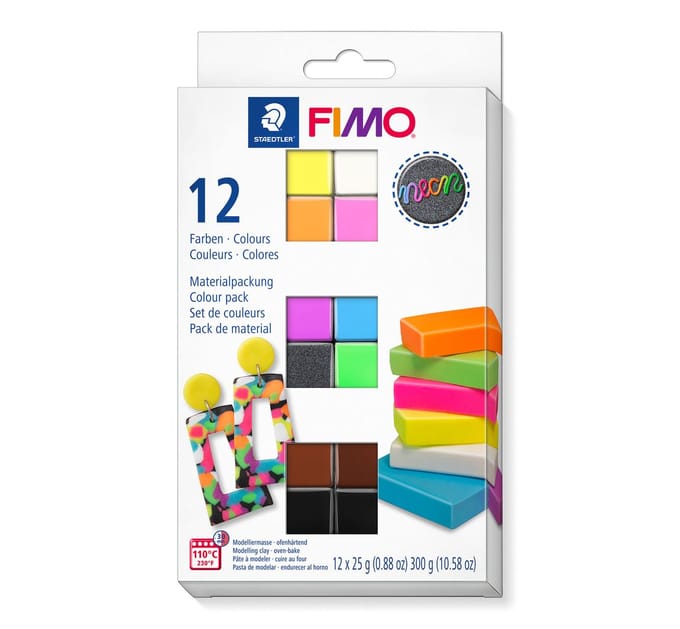 FIMO effect - ovenhardende boetseerklei - colour pack 12 neon kleuren